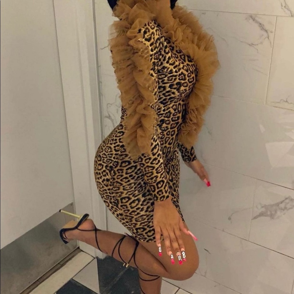Leopard birthday/party dress